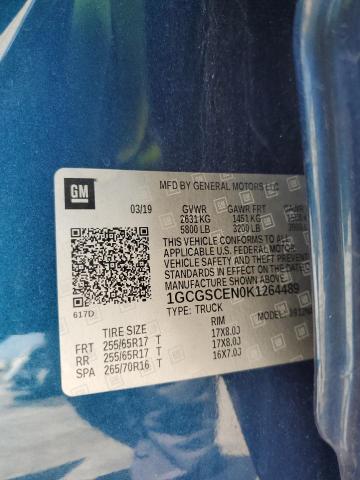 2019 CHEVROLET COLORADO L 1GCGSCEN0K1264489