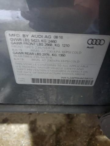 2017 AUDI Q5 PREMIUM WA1L2AFP6HA038026