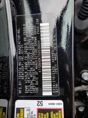 2025 TOYOTA CAMRY XSE 4T1DBADK1SU526044