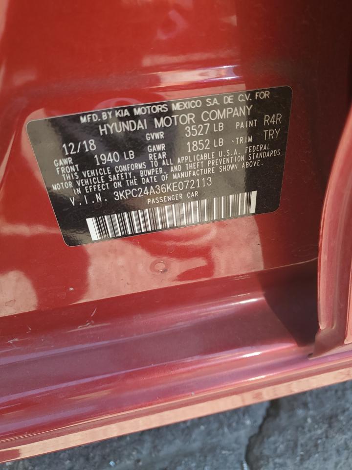 Lot #3315546883 2019 HYUNDAI ACCENT SE