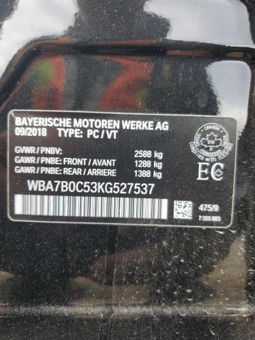 2019 BMW 750 XI WBA7B0C53KG527537