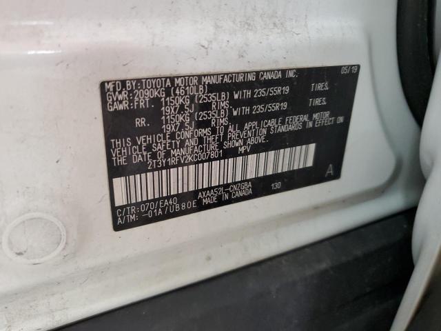 2019 TOYOTA RAV4 LIMIT - 2T3Y1RFV2KC007801
