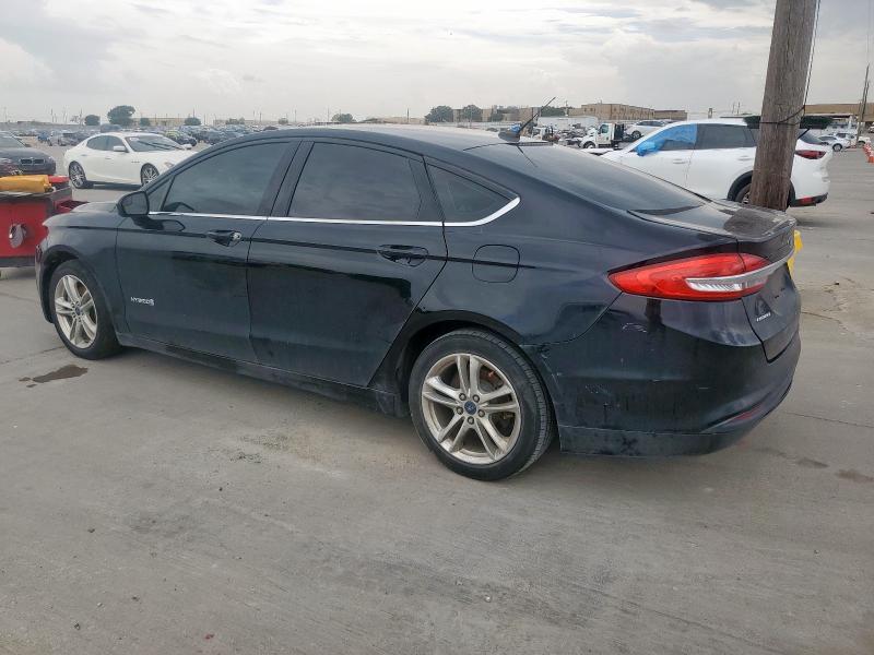 FORD FUSION SE 2018 black  hybrid engine 3FA6P0LU4JR140256 photo #3