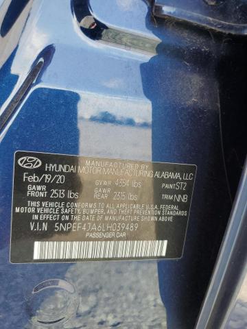 2020 HYUNDAI SONATA SEL 5NPEF4JA6LH039489