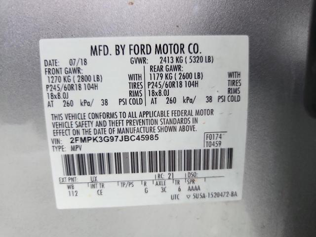 2018 FORD EDGE SE 2FMPK3G97JBC45985