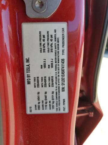 2019 TESLA MODEL 3 - 5YJ3E1EA5KF411436