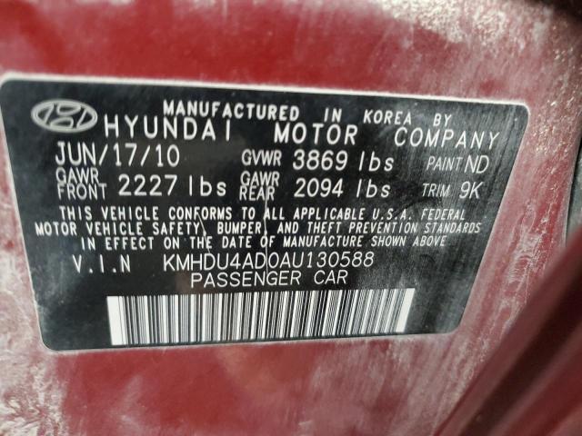 2010 HYUNDAI ELANTRA BL - KMHDU4AD0AU130588
