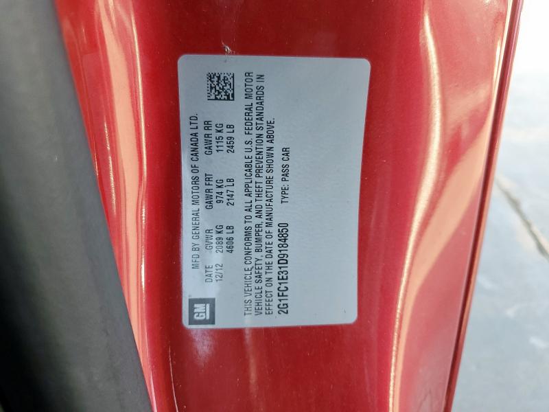 2013 CHEVROLET CAMARO LT - 2G1FC1E31D9184850