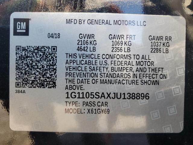 2018 CHEVROLET IMPALA LT - 1G1105SAXJU138896