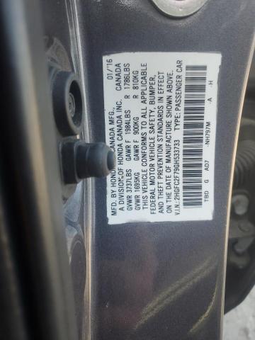 2016 HONDA CIVIC EX 2HGFC2F79GH533733