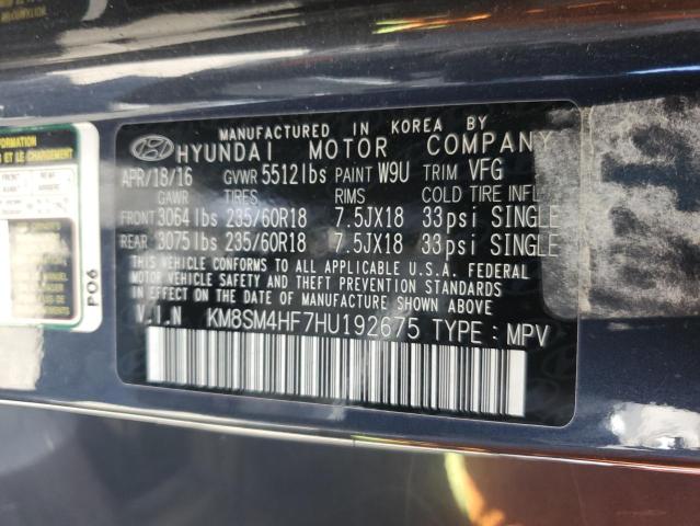2017 HYUNDAI SANTA FE S - KM8SM4HF7HU192675