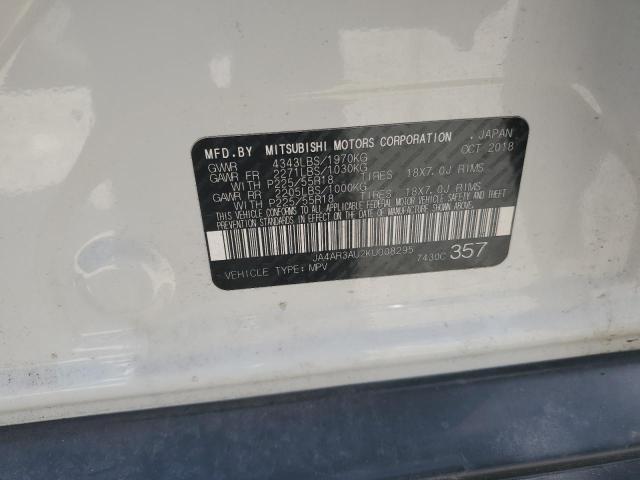 2019 MITSUBISHI OUTLANDER JA4AR3AU2KU008295