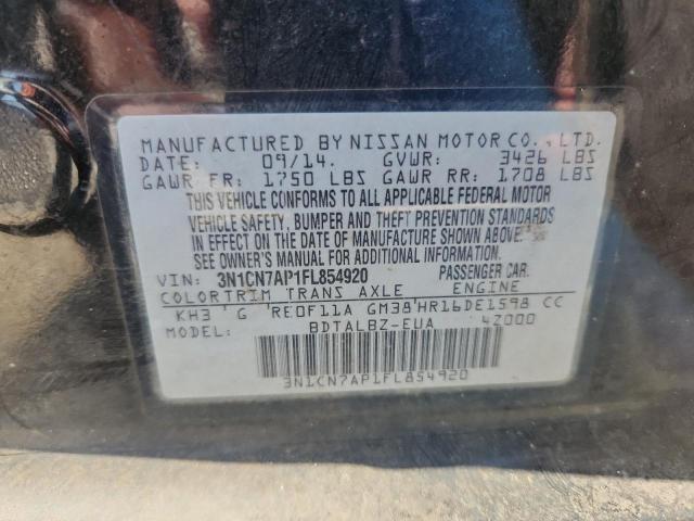 2015 NISSAN VERSA S - 3N1CN7AP1FL854920