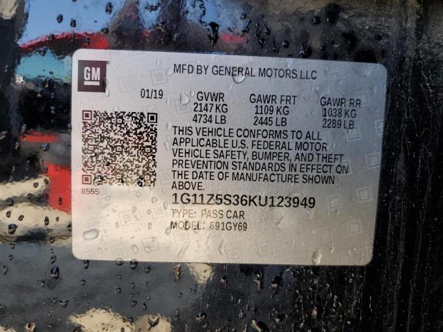 2019 CHEVROLET IMPALA LT 1G11Z5S36KU123949