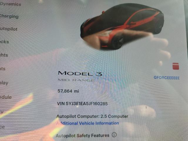 2018 TESLA MODEL 3 5YJ3E1EA5JF160285