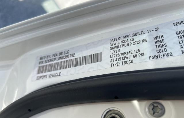 2022 RAM 3500 LONGH 3C63R3FL8NG396792