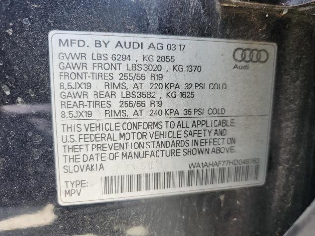 2017 AUDI Q7 PREMIUM WA1AHAF77HD048763