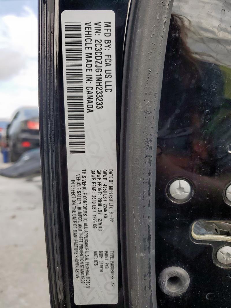 2022 DODGE CHALLENGER GT 2C3CDZJG1NH233233