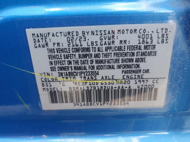2023 NISSAN SENTRA SV 3N1AB8CV1PY233554