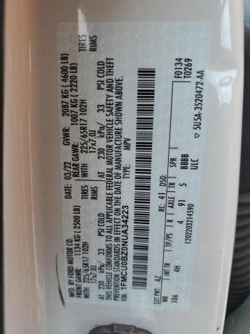 2022 FORD ESCAPE SE - 1FMCU0BZ0NUA34223