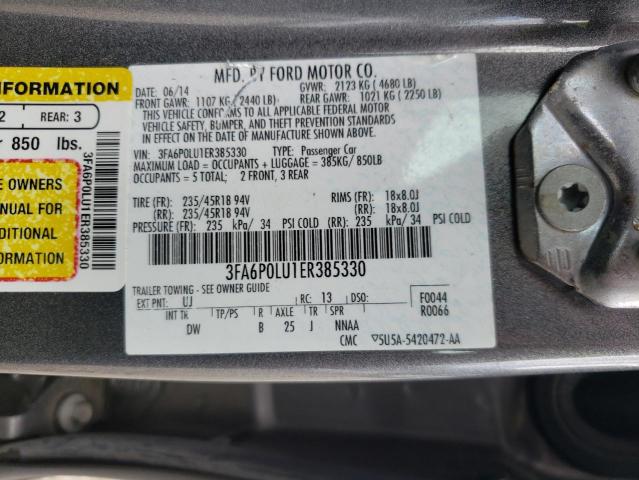 2014 FORD FUSION SE - 3FA6P0LU1ER385330
