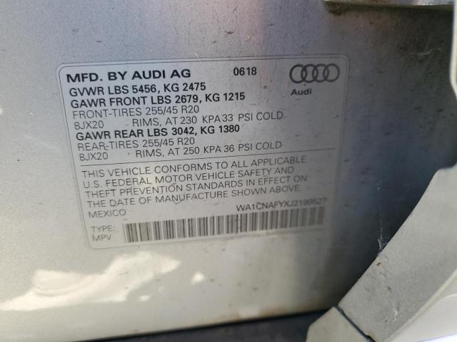 2018 AUDI Q5 PRESTIG WA1CNAFYXJ2199527