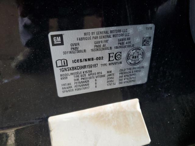 2017 CHEVROLET TAHOE K150 1GNSKBKC6HR159187