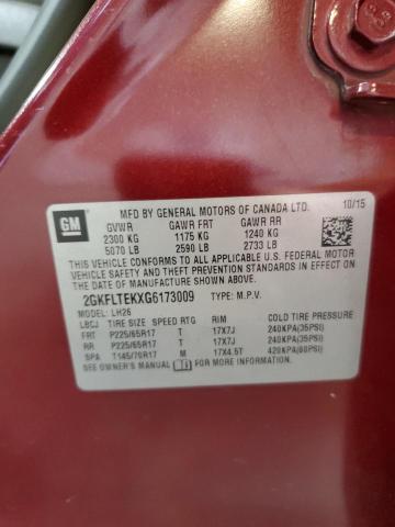 2016 GMC TERRAIN SL 2GKFLTEKXG6173009