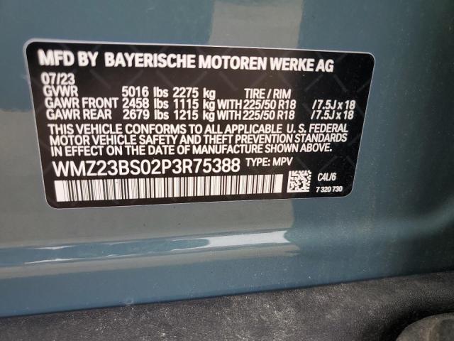 2023 MINI COOPER S E WMZ23BS02P3R75388