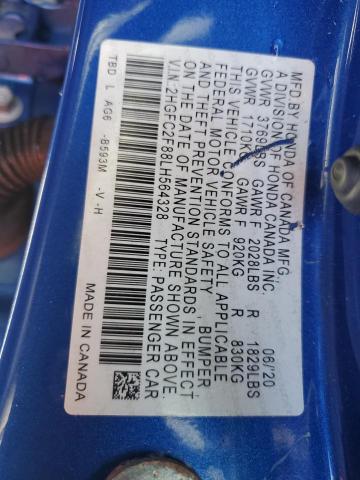 2020 HONDA CIVIC SPOR 2HGFC2F88LH564328