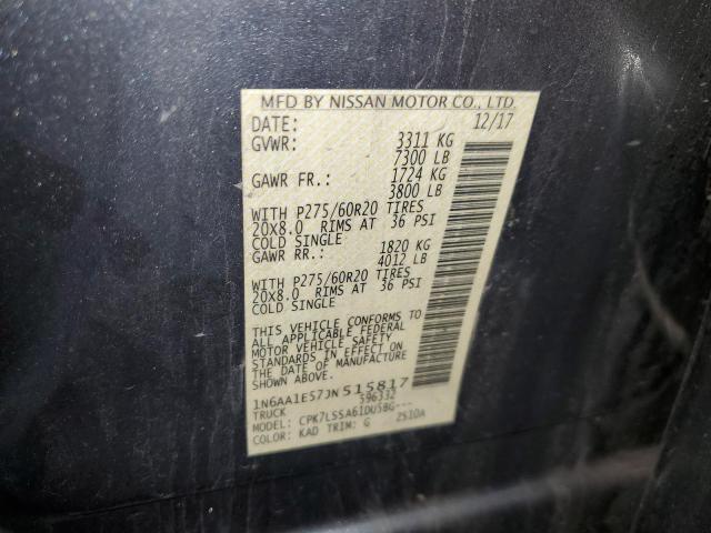 2018 NISSAN TITAN SV 1N6AA1E57JN515817