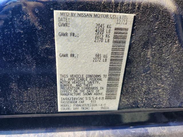 2022 NISSAN LEAF S 1N4AZ1BV5NC555448