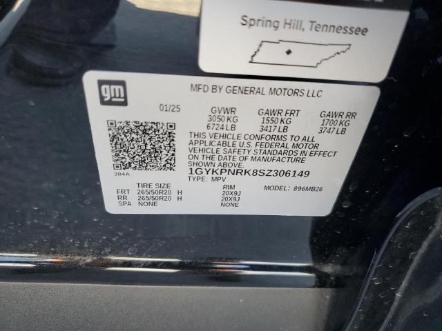 2025 CADILLAC LYRIQ LUXU 1GYKPNRK8SZ306149