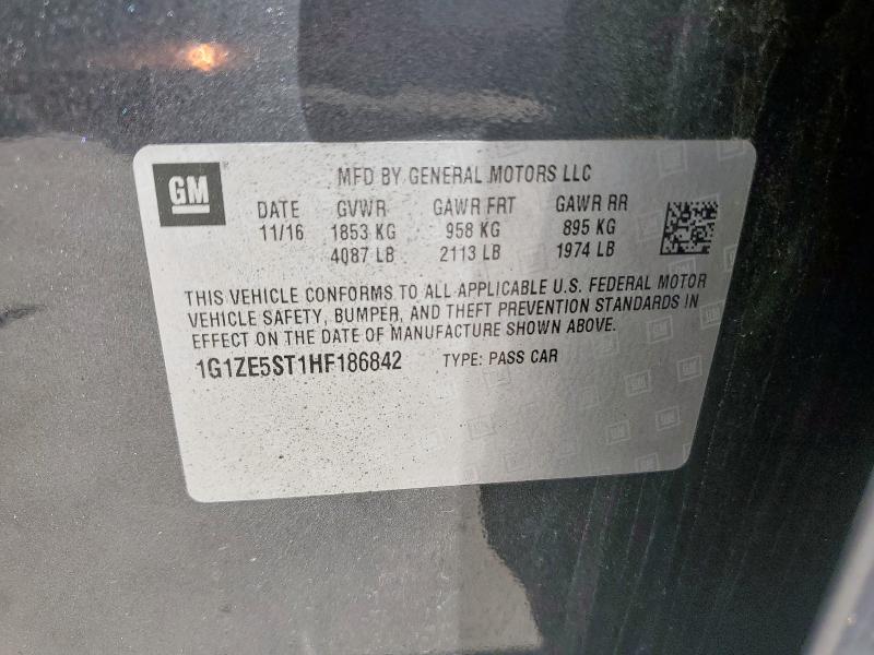 2017 CHEVROLET MALIBU LT 1G1ZE5ST1HF186842