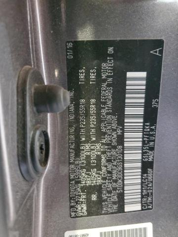 2016 TOYOTA SIENNA XLE 5TDDK3DC9GS130108