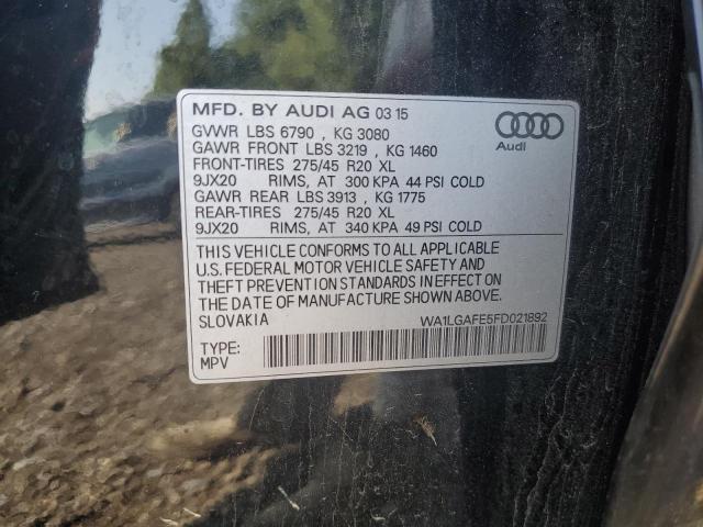2015 AUDI Q7 PREMIUM WA1LGAFE5FD021892