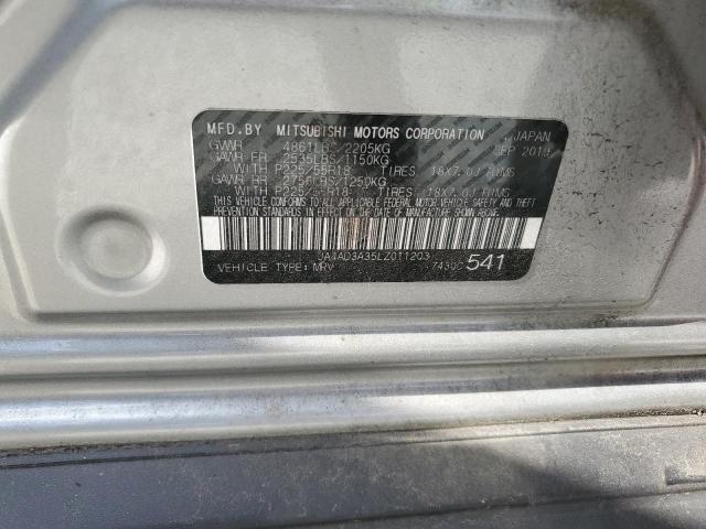 2020 MITSUBISHI OUTLANDER JA4AD3A35LZ011203