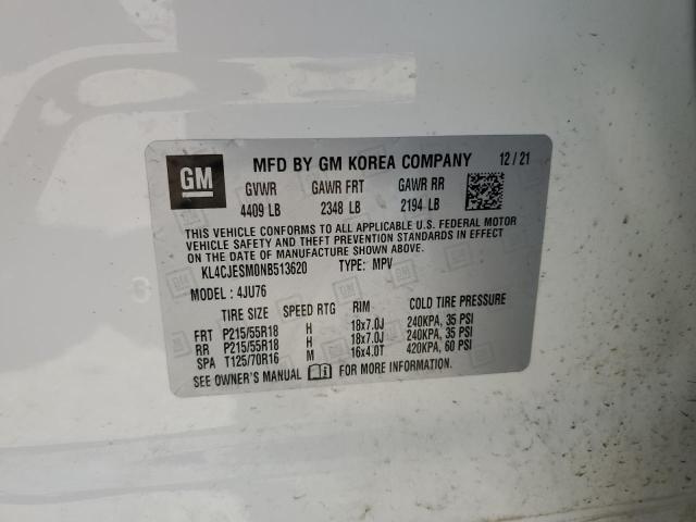 2022 BUICK ENCORE PRE - KL4CJESM0NB513620