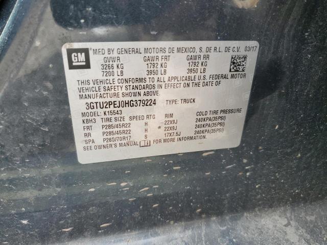 2017 GMC SIERRA K15 3GTU2PEJ0HG379224