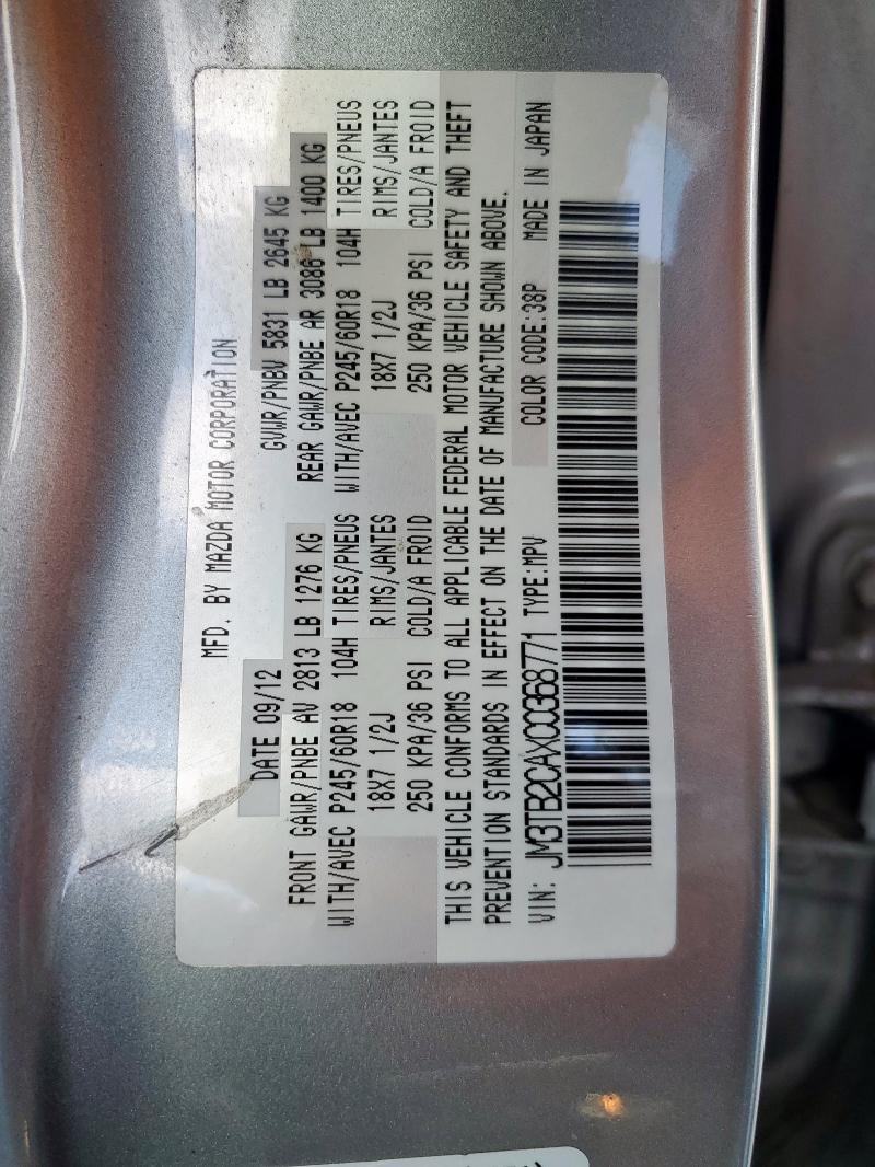 2012 MAZDA CX-9 - JM3TB2CAXC0368771