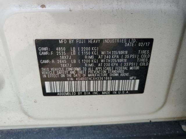 2017 SUBARU OUTBACK 3.6R LIMITED 4S4BSENC6H3361869