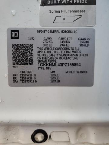 2023 GMC ACADIA SLT 1GKKNML43PZ155894