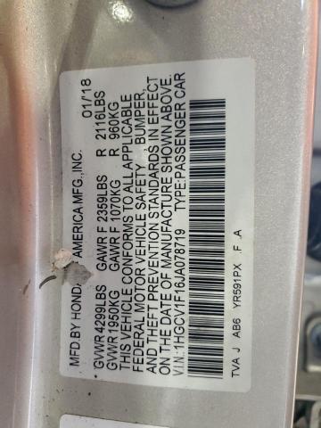2018 HONDA ACCORD LX 1HGCV1F16JA078719