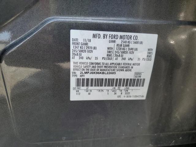 2019 LINCOLN NAUTILUS S 2LMPJ6K96KBL22685