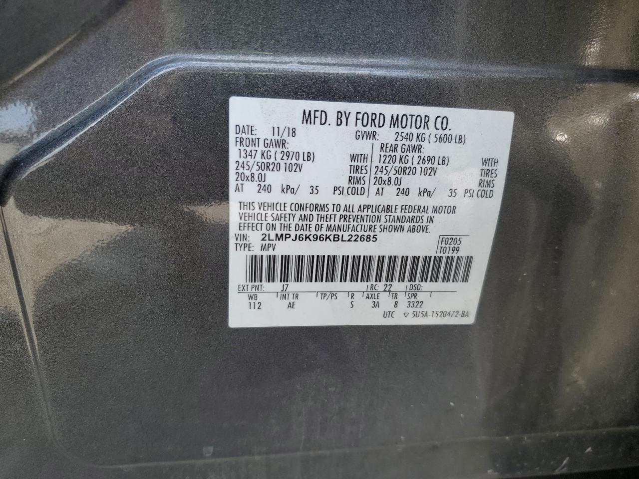 LINCOLN NAUTILUS SELECT