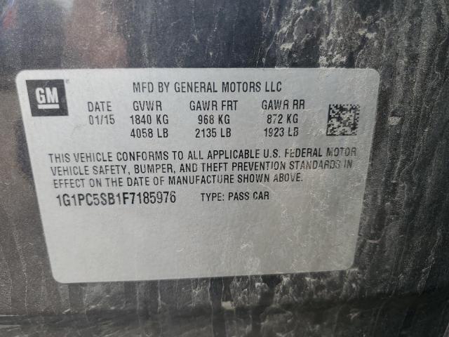 2015 CHEVROLET CRUZE LT 1G1PC5SB1F7185976