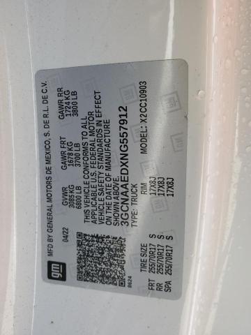 2022 CHEVROLET SILVERADO - 3GCNAAEDXNG557912