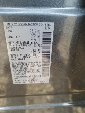 2015 NISSAN PATHFINDER - 5N1AR2MN3FC619061