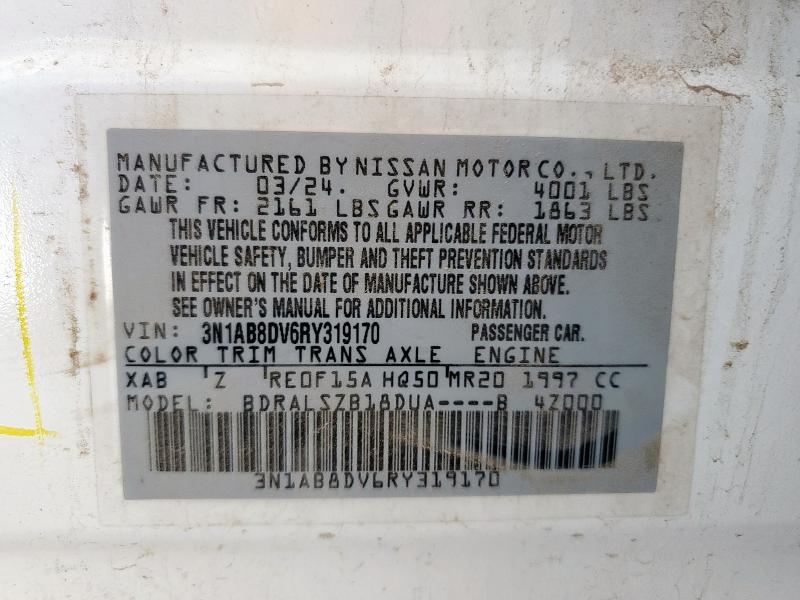 2024 NISSAN SENTRA SR 3N1AB8DV6RY319170