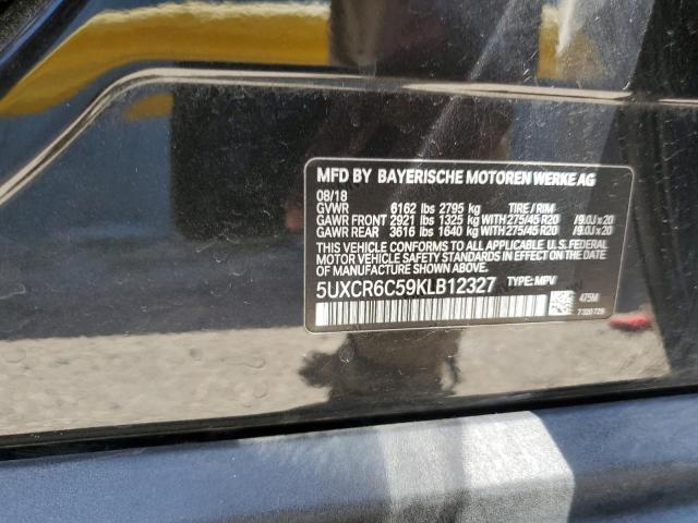 2019 BMW X5 XDRIVE4 5UXCR6C59KLB12327